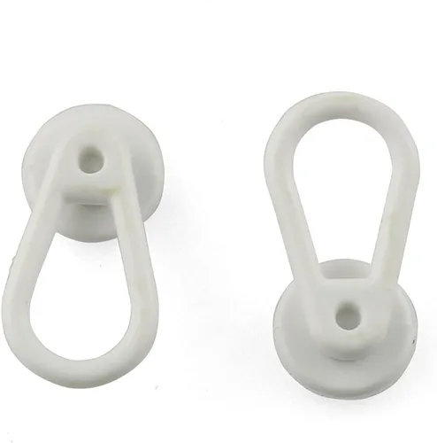 Vista 2 de E-outstanding 6 extensores de cuello de goma suave expande el cuello superior Botones Extensor, 0.394 in blanco, Blanco