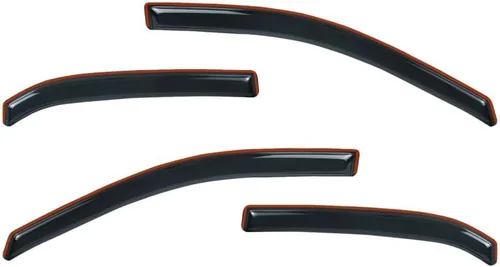 Vista 2 de 8 Pieces - Rain Deflector Guard Window Visor Front Rear Side Channel Mount Style Modified Acrylic Dark Smoke Tint for Chevy for Equinox 2010-2017