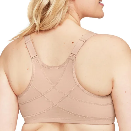 Vista 2 de Glamorise Sujetador Wonderwire Posture Back con aros para mujer, talla grande #9265