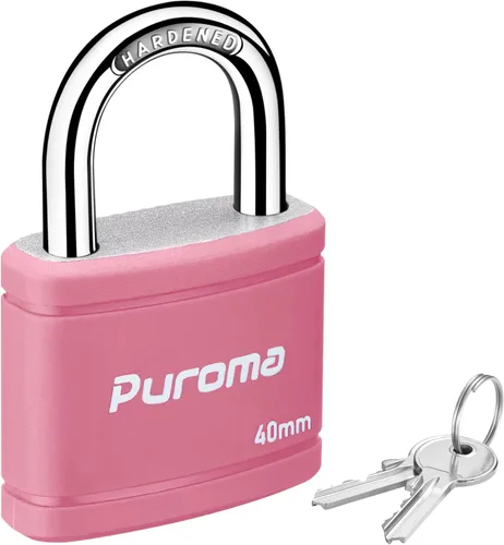 Vista 19 de Puroma Candado con llave con 2 llaves iguales, cerradura de casillero de 7/8 pulgadas, cerraduras de alta resistencia para puerta, cerrojo, caja