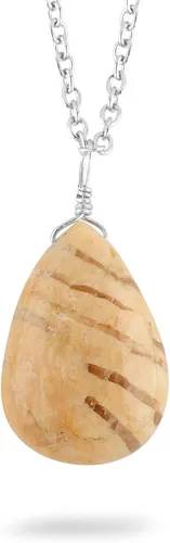Vista 7 de Collar con colgante de piedras preciosas naturales, cristales curativos, delicadas piedras de lágrima, joyería bohemia hecha a mano, piedra