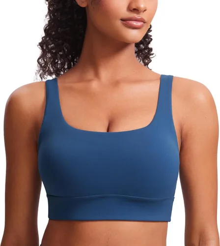 Vista 79 de CRZ YOGA Butterluxe - Brasier deportivo con espalda en U para mujer, cuello redondo, acolchado, de bajo impacto, para yoga, entrenamiento