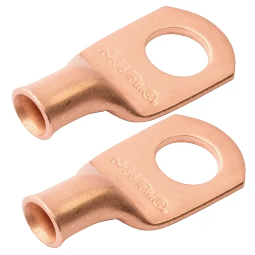 Vista 93 de SELTERM - 5 terminales de anillo resistentes para cable de batería, calibre 1/0 AWG, pernos de 1/2 pulgadas, terminales de calibre 0, ojales