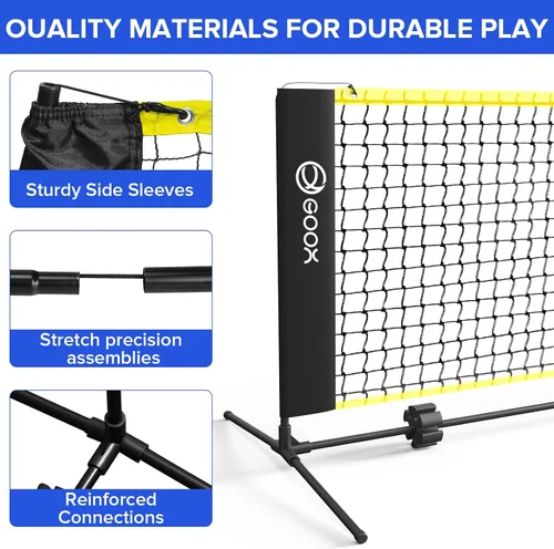 Vista 4 de GOOX 6FT Small Mini Pickleball Net Set - Quick Setup Indoor/Outdoor Portable Practice Net