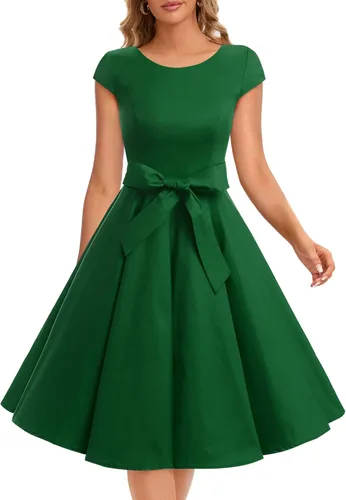 Vista 72 de Dressystar - Vestidos clásicos de fiesta con mangas casquillo, estilo Rockabilly y retro de la década de 1950
