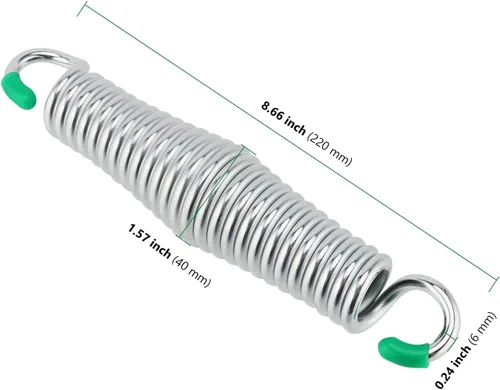 Vista 2 de HAKZEON 4 resortes oscilantes de porche resistentes, resortes oscilantes de acero inoxidable con capacidad de 2204 libras, resortes colgantes