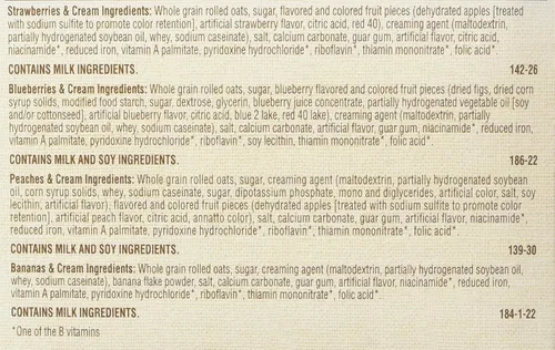 Vista 4 de Quaker Fruta y crema de avena instantánea, paquete variado, cajas de 8 unidades (paquete de 4)