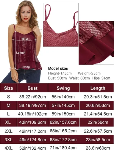Vista 7 de SATINIOR Camiseta sin mangas de lentejuelas brillantes para mujer, chaleco de lentejuelas brillantes, chaleco de lentejuelas para fiesta de Navidad