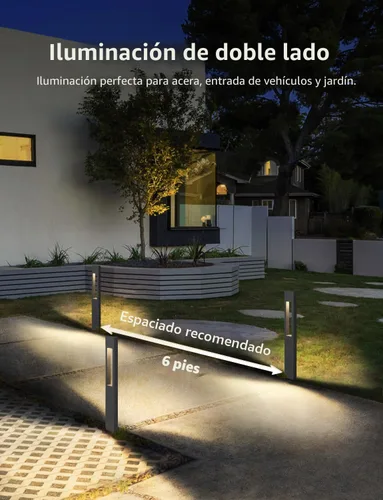 Vista 4 de SUNVIE Luces de sendero de bajo voltaje de 3 W, 3000 K, luces LED de paisaje de bajo voltaje, 12 V, impermeables, luces de sendero de paisaje