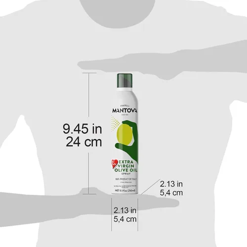 Vista 14 de Mantova Spray de Aceite de Oliva Virgen Extra con Sabor a Cúrcuma, spray de cocina saludable para el corazón perfecto para ensaladas, salsas