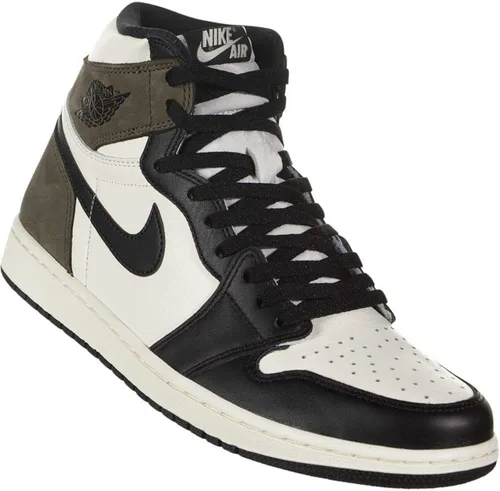 Vista 5 de Nike Jordan 1 MID (PS) - Tenis de moda para niños, BlancoNegro-Verde Brillo