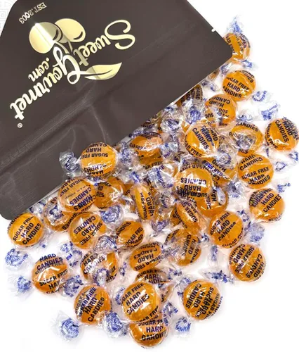 Vista 8 de SweetGourmet Caramelo duro con botones de caramelo sin azúcar, 1 libra, sin grasa, sin gluten, 90 piezas