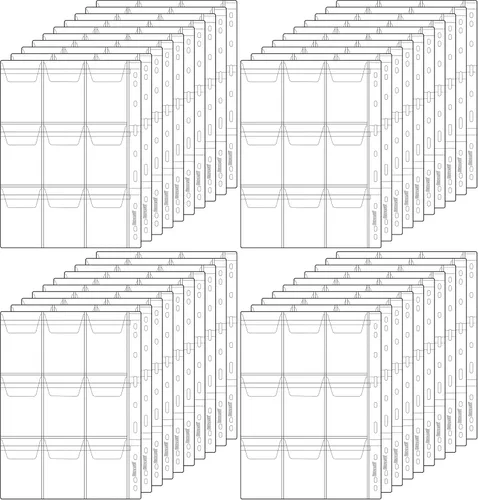 Vista 21 de 120 bolsillos de bolsillo para monedas, 2.480 x 2.638 in, colección de 12 bolsillos (2.480 in x 2.638 in cada bolsillo)