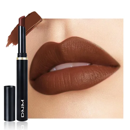 Vista 27 de evpct Lápiz labial líquido mate malva con aceite de labios, acabado brillante, lápiz labial 2 en 1, resistente al agua de larga duración