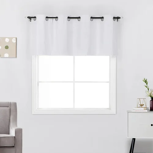Vista 28 de Rooney Cortinas cortas negras para ventana, cortinas opacas con aislamiento con ojales, para cocina, sótano, oficina, 2 piezas, 30 x 36 pulgadas por