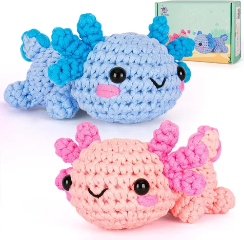 Vista 16 de Crochetta Kit de ganchillo para principiantes con tutoriales en video paso a paso, aprende a tejer para adultos y niños, suministros de manualidades
