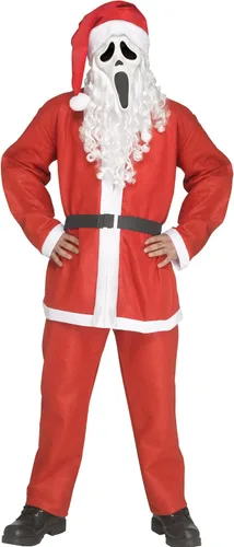 Vista 5 de Fun World Máscara de Papá Noel con cara fantasma