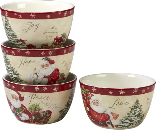 Vista 6 de Certified International 89127 Holiday Wishes - Juego de vajilla de 16 piezas, tamaño único, multicolor