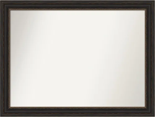 Vista 563 de Amanti Art Espejo de pared personalizado no biselado (25 x 25 pulgadas), marco de bronce acentuado, varios tamaños personalizados, espejo de baño