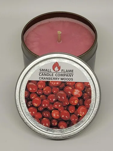 Vista 16 de Vela de soja de coco natural hecha a mano de Small Flame Candle Company (frambuesa y vainilla negra)
