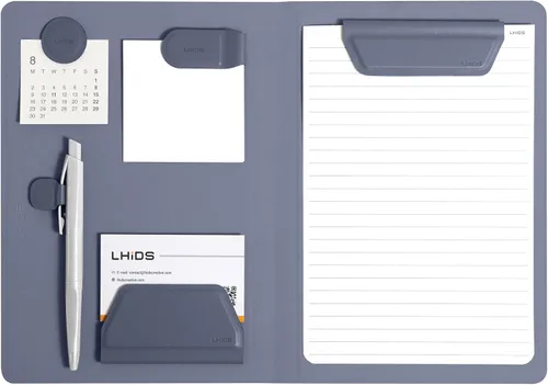 Vista 17 de LHiDS Creative Magnetic Business Portfolio Lite - Organizador de portafolio de currículum con portapapeles, clip para papel, bloc de escritura