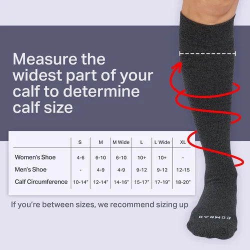 Vista 5 de Comrad Knee High Compression Socks for Women and Men - Premium Support Socks for Pregnancy, Nurses, Athletes, and More