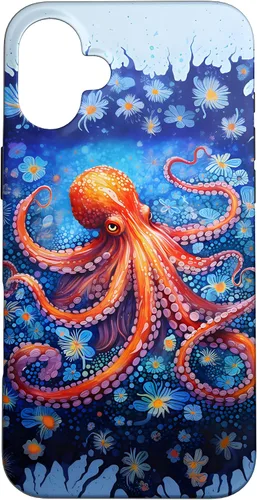 Vista 23 de Funda con diseño de criatura marina de pulpo Kraken para iPhone 17