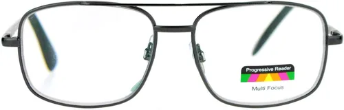 Vista 5 de SA106 Gafas de lectura progresivas con marco metálico rectangular Multi 3 Focus
