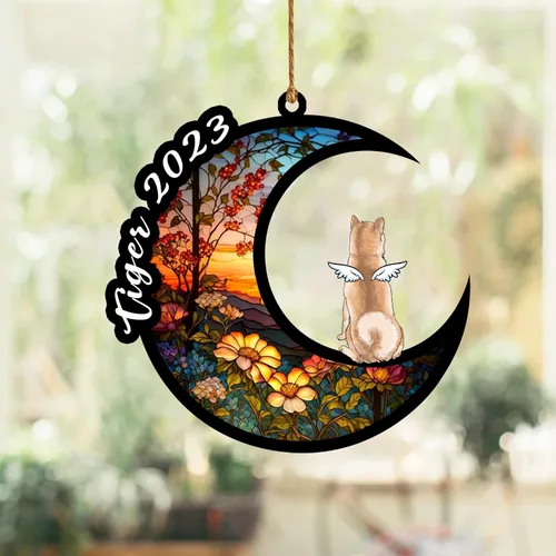 Vista 215 de Nazenti Atrapasoles conmemorativo para perros, adornos de Navidad personalizados para perros, adorno de Navidad, regalos conmemorativos para perros