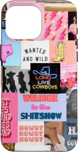 Vista 19 de Pink Western Indie Cowgirl Aesthetic Yeehaw Howdy Country - Carcasa para iPhone 17