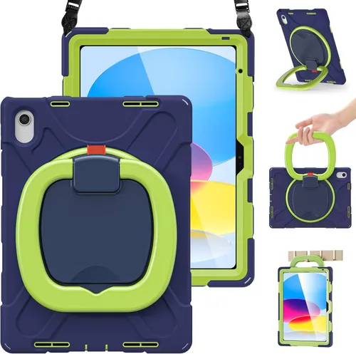 Vista 11 de BRAECN Funda para iPad (A16) de 11ª/10ª generación de 11 pulgadas/10.9 pulgadas 2025/2022, funda de silicona resistente con protector de pantalla