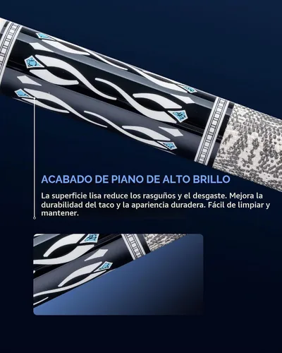 Vista 5 de KONLLEN Maple Pool Cue Stick – Low Deflection Performance Billiard Cue for Adults, Professional Play AK-D1-1st-12.2