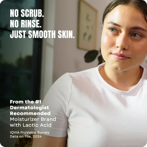 Vista 6 de AmLactin Calm & Renew Loción - Hidratante terapéutico corporal y facial para piel sensible - Exfoliante sin frotamiento y loción corporal para piel