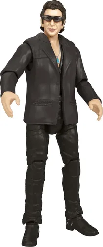 Vista 4 de Mattel Mundo Jurásico Juguetes Jurassic Park Colección Hammond Figura de Acción Dr. Ian Malcolm con Brazos Intercambiables y Accesorio, Regalo