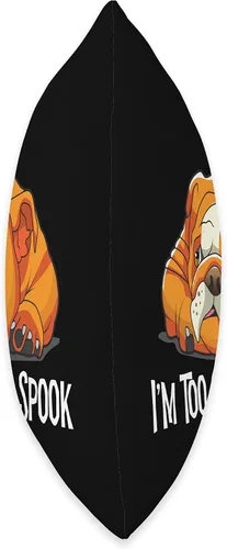 Vista 2 de Funny English Bulldogs English Bulldog - Almohada de Halloween con diseño de calabaza espeluznante para perrito, 16 x 16 pulgadas, multicolor