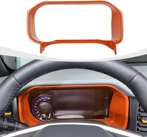 Vista 8 de RAZPOY Para Bronco - Cubierta de tablero de control central compatible con accesorios interiores Ford Bronco 2021-2024, color azul