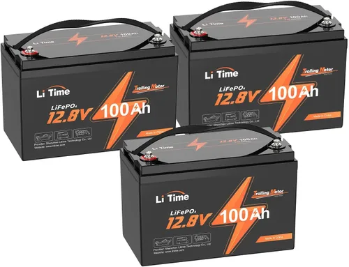 Vista 32 de Litime Batería de litio Xtra-Mini LiFePO4 de 12 V 100 Ah con Bluetooth y BMS de 100 A, mini batería de litio de 12 voltios, máximo 15000 ciclos