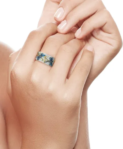 Vista 4 de Santuzza Anillo de libélula chapado en oro de 14 quilates con circonita cúbica 925 anillo de mariposa