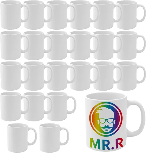 Vista 11 de MR.R Sublimation Blanks - Taza de cerámica (16 unidades), color blanco