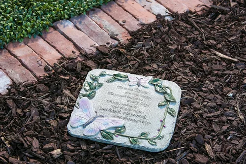 Vista 7 de Evergreen Aquellos que amamos no se van, siempre están a nuestro lado Piedra conmemorativa de jardín Segura para exteriores 25 cm Regalo