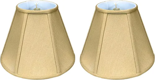 Vista 12 de Royal Designs, Inc. BS-707FC-6AGL Deep Empire Basic - Pantalla para lámpara con clip de llama, 3.5 x 6 x 5.75 pulgadas, color dorado antiguo