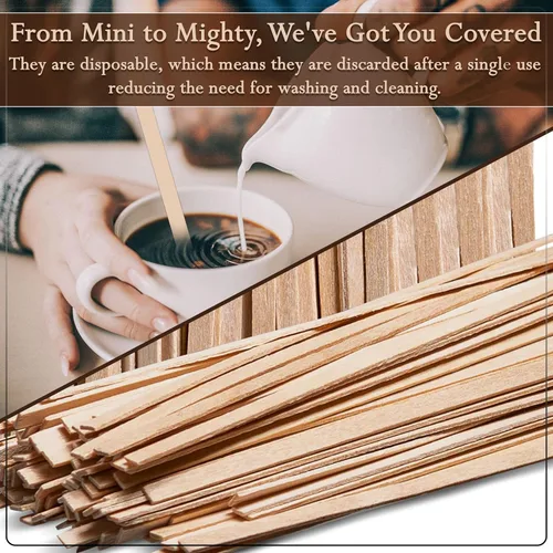 Vista 8 de Agitadores de café de madera de 5.5" - Caja de 3,000ct