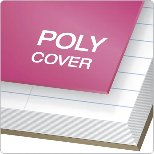 Vista 3 de Oxford Cuaderno de polietileno de 1 materia, 8.5 x 11 pulgadas, perforador de 3 agujeros, regla universitario, 100 hojas por diario, bolsillo
