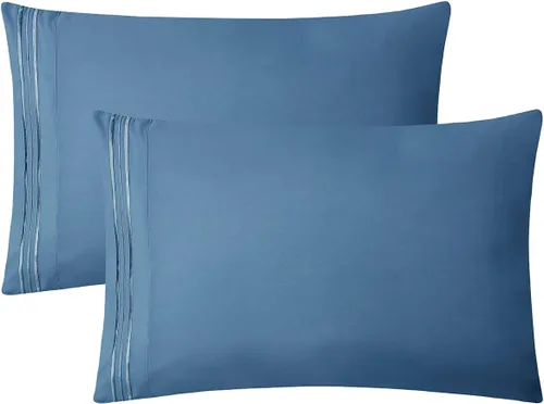 Vista 49 de Clara Clark Fundas de almohada de tamaño estándar – Funda de almohada ultra suave, fundas de almohada de microfibra ligera tamaño Queen – Juego de 2