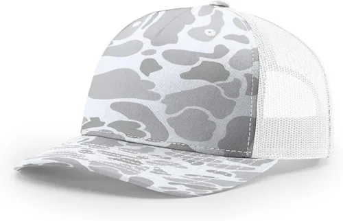 Vista 19 de Richardson 112 - Gorra de camionero de 5 paneles de alta calidad, ajustable, gorra Richardson en blanco estructurada Bark Duck Camo / Marrón