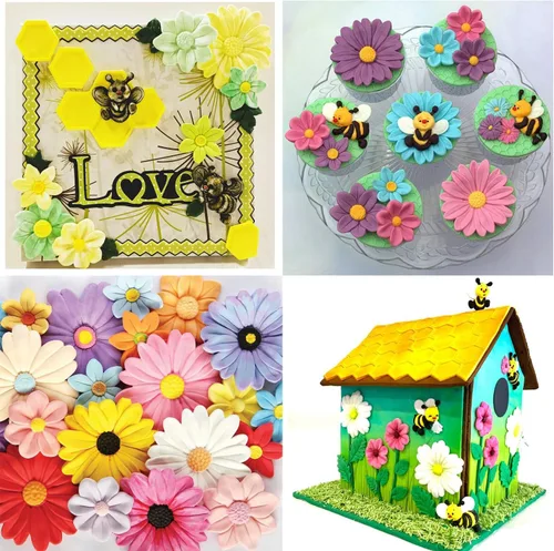 Vista 3 de Molde de silicona para flores de crisantemo para fondant de flores Estilo a