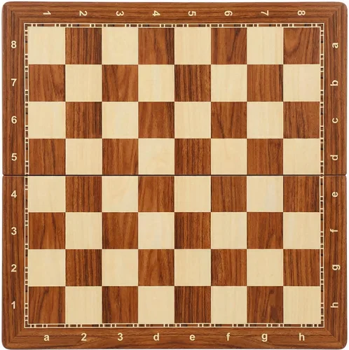 Vista 5 de Juego de ajedrez de lujo de 15 pulgadas, tablero de torneo plegable con caja de almacenamiento y 2 reinas adicionales, para adultos, principiantes