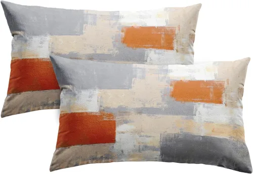 Vista 36 de Britimes Fundas de almohada modernas para decoración del hogar, 16 x 16 pulgadas, juego de 2 fundas de almohada decorativas, fundas de almohada