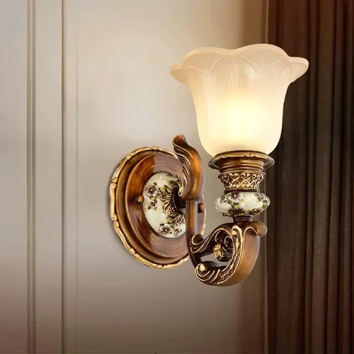 Vista 6 de Wall Lamp European Retro Wall Lamp Living Room Background Lamp Wall Lamp Neoclassical Lamp Bedroom Bedside Lamp Wall Lights for Living Room