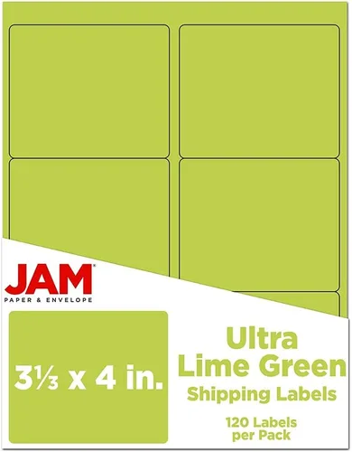Vista 85 de Etiquetas de dirección de envío JAM PAPER - Rectangular - 1 1/3 x 4 - Rosa bebé pastel - 126/Paquete